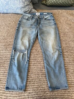 Frame Denim Women’s Light Blue Distressed Denim Jeans